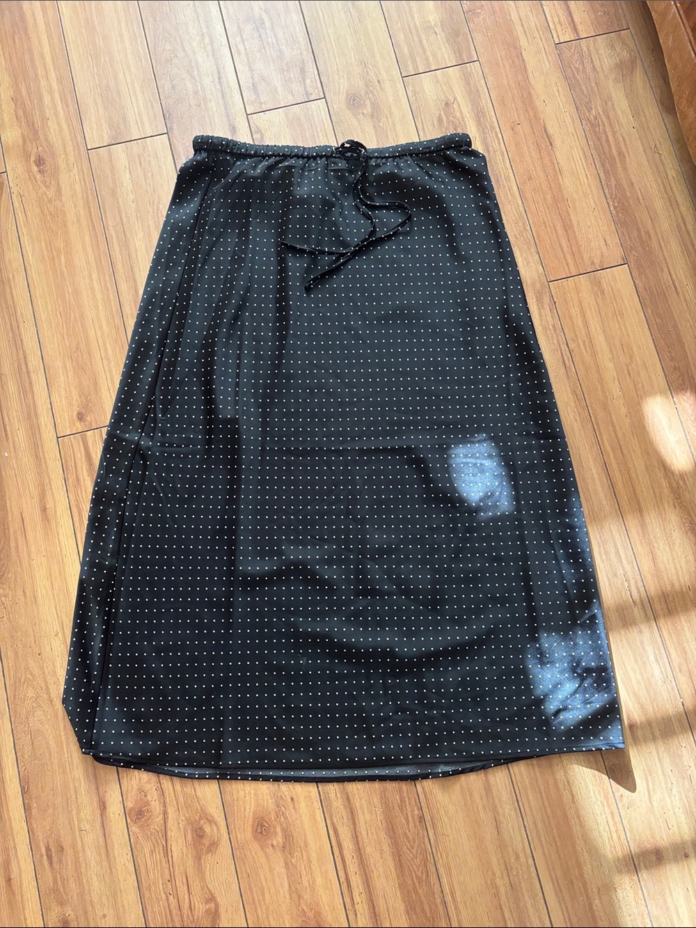 Rachel Zoe Black Polka Dot Maxi Skirt